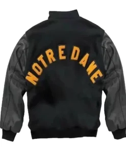 Notre Dame Black Varsity Jacket Back