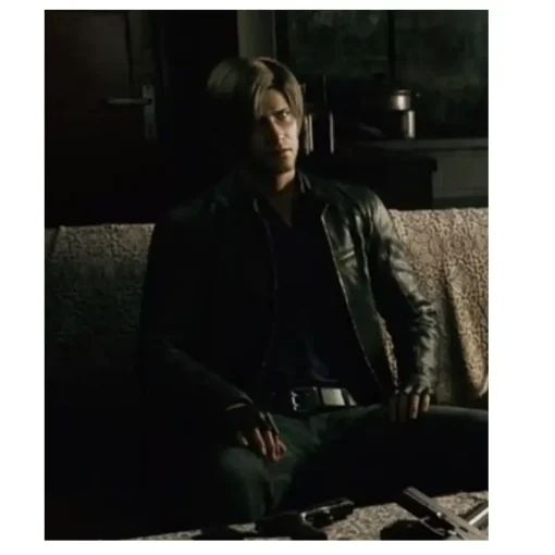 Resident Evil Infinite Darkness Leon Kennedy Black Leather Jacket - Image 2