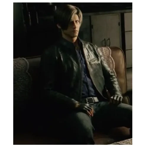 Resident Evil Infinite Darkness Leon Kennedy Black Leather Jacket - Image 3