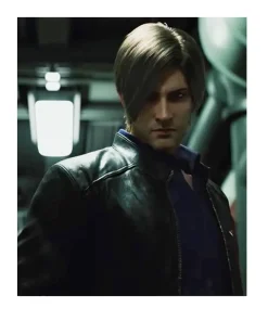 Resident Evil Infinite Darkness Leon Kennedy Leather Jacket Black