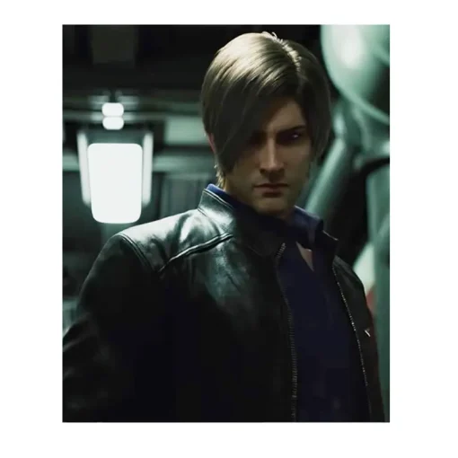 Resident Evil Infinite Darkness Leon Kennedy Leather Jacket Black