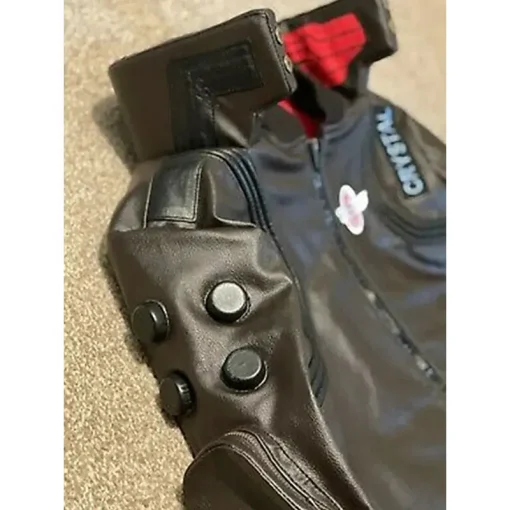 Samurai Cyberpunk 2077 Bomber Leather Jacket