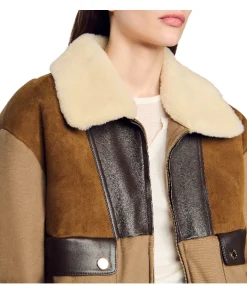 Sandro Shearling Fur Jacket