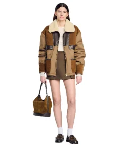 Sandro Shearling Jacket