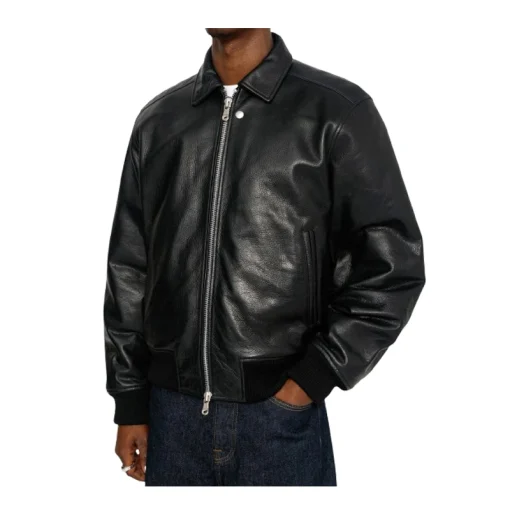 Stussy Leather Flight Jacket-unisex
