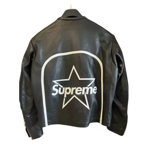 Supreme Vanson Leather Star Jacket Black - Image 2