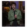 Timothée Chalamet SNL Green Leather Jacket