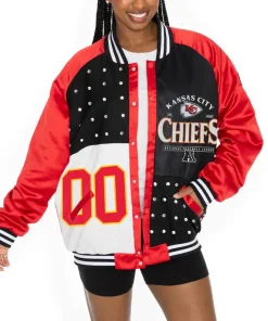 Women's Kansas City Oversized Varsity Bomber Jacket