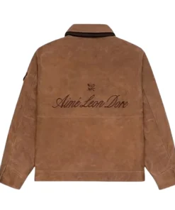 Aime Leon Dore ALD Leather Aviator Brown Jacket