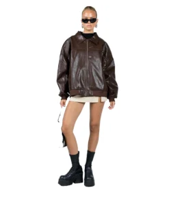 Princess Polly Brown Leather Jacket