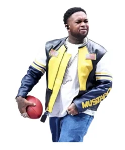 Super Bowl LIX Mustard Leather Jacket