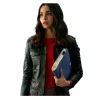The Life List 2025 Sofia Carson Black Leather Jacket