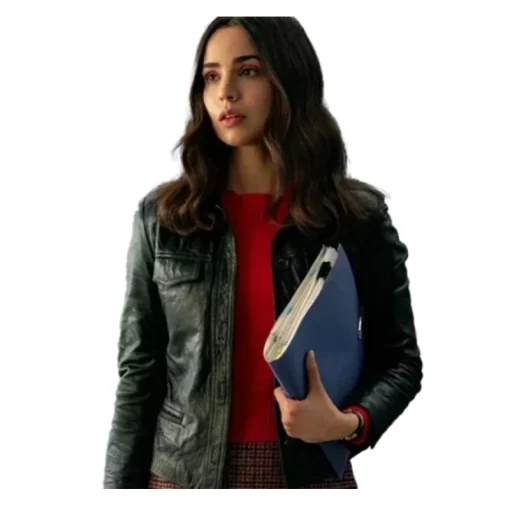 The Life List 2025 Sofia Carson Black Leather Jacket