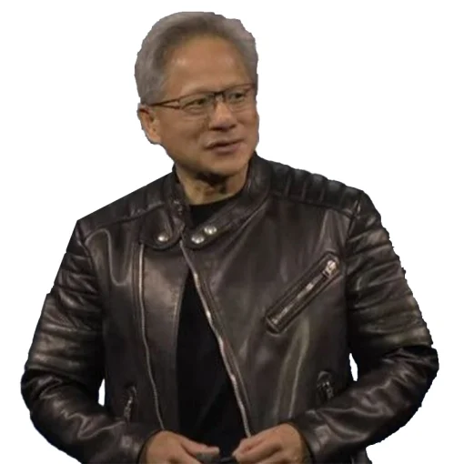 Nvidia CEO Jensen Huang Leather Jacket Front