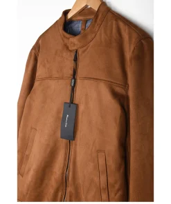 Brown Massimo Dutti Suede Leather Jacket