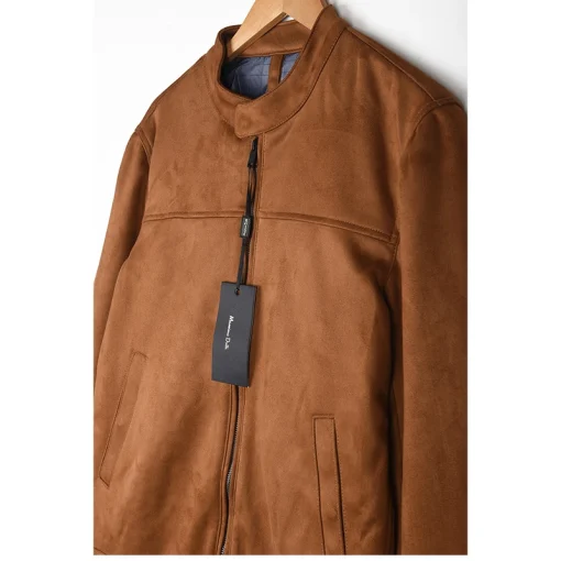 Brown Massimo Dutti Suede Leather Jacket