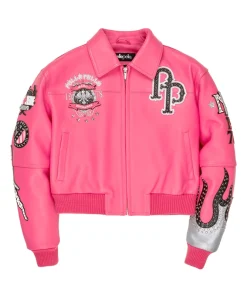 World Famous Pelle Pelle Pink Jacket Front
