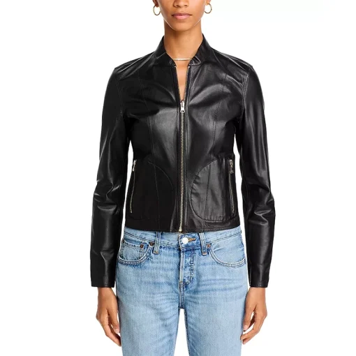 Women's Chapin Leather Reversible Jacket Front