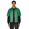 Men's Half Sleeves Leather Shirt Front