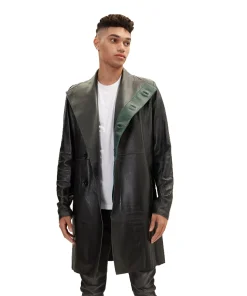Genuine Leather Rebel Jacket Front Open