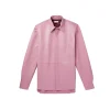 Pink Skinny Leather Shirt Front