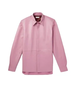 Pink Skinny Leather Shirt Front