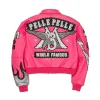 World Famous Pelle Pelle Pink Jacket Back