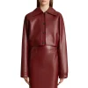 Women's Sue Cropped Leather Jacket Front