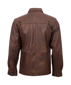 Kurrum Classic Brown Leather Shirt Back