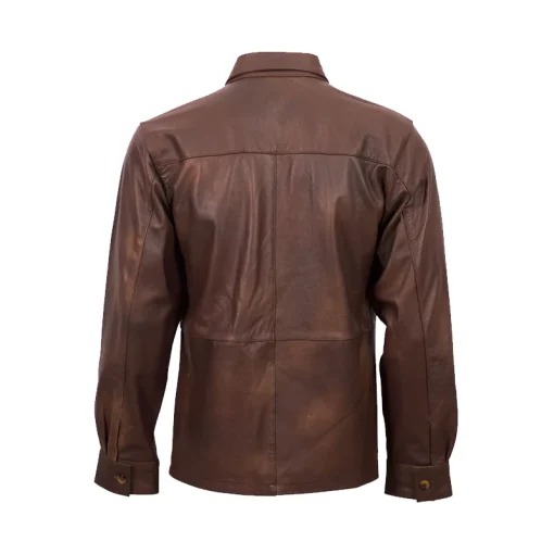 Kurrum Classic Brown Leather Shirt Back