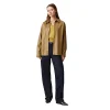 Women Faux Leather Shirt Front