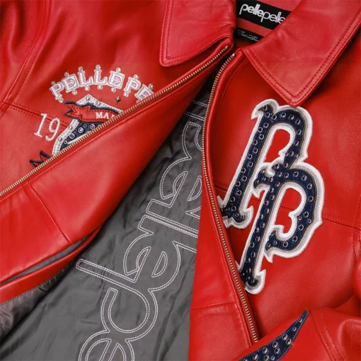 World Famous Pelle Pelle Red Jacket inner