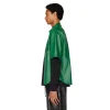 Men's Half Sleeves Leather Shirt Side