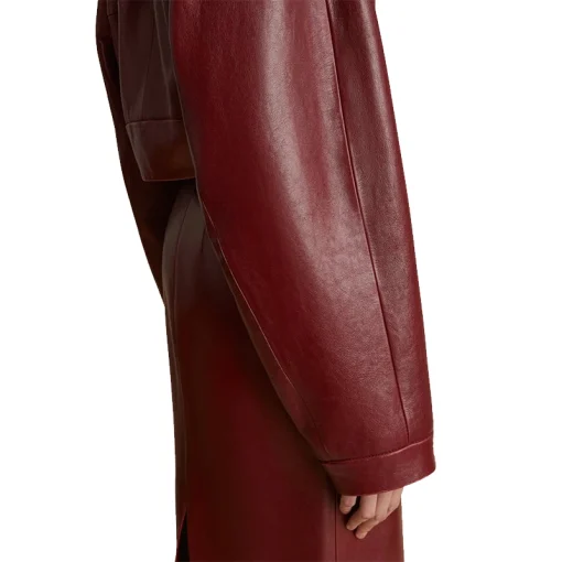 Women's Sue Cropped Leather Jacket Sleeves