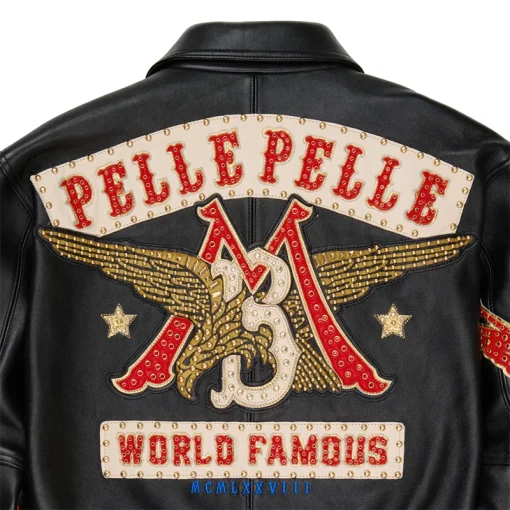 Pelle Pelle Womens Black Jacket Back Logo