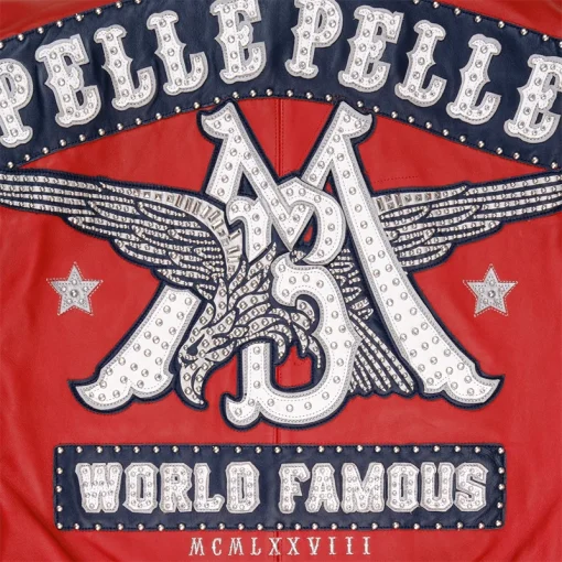 World Famous Pelle Pelle Red Jacket Back Logo