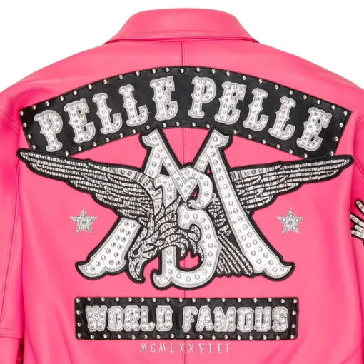 World Famous Pelle Pelle Pink Jacket Back Logo