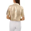 Sevana Reversible gold Leather Jacket Back