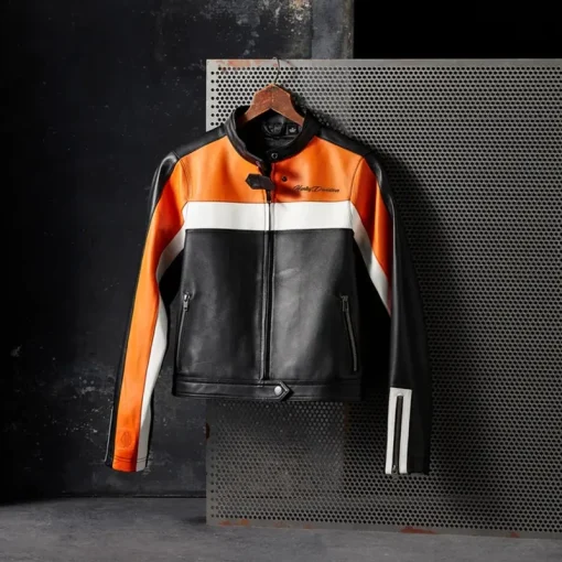 Essential Moto Blocked Leather Jacket