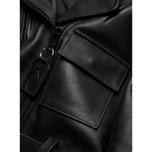 Women's Cropped Slim Classic Leather Jacket