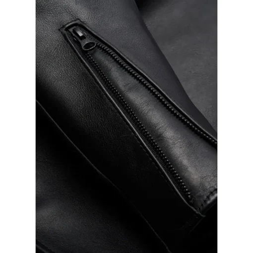 Women's Cropped Slim Classic Leather Jacket