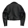 Women's Cropped Slim Classic Leather Jacket