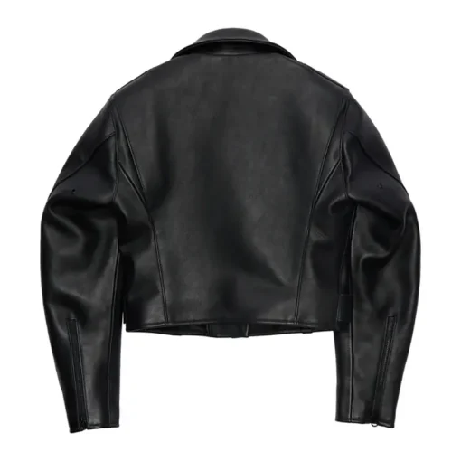 Women's Cropped Slim Classic Leather Jacket