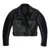 Women's Cropped Slim Classic Leather Jacket