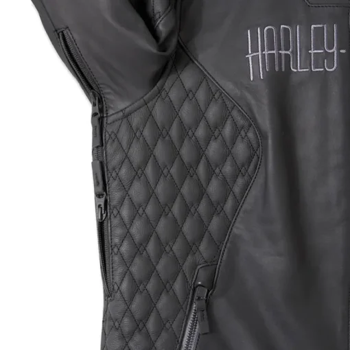 Women's Willie G Skull Graphic Leather Riding Jacket