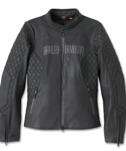 Women's Willie G Skull Graphic Leather Riding Jacket