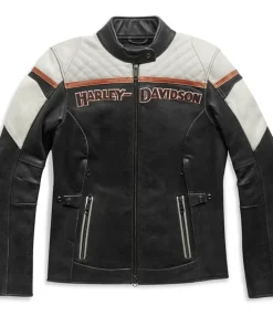 Harley-Davidson Triple Vent Miss Enthusiast II Leather Riding Jacket