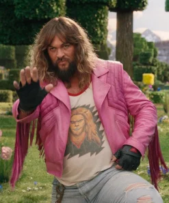 The Minecraft Movie Jason Momoa Pink Jacket