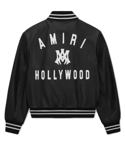 AMIRI MA Hollywood Leather Bomber Black Jacket