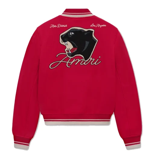 AMIRI Panther Red Bomber Jacket